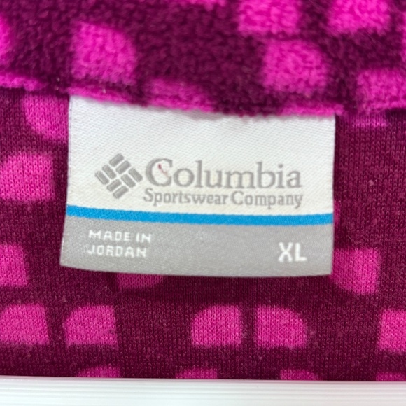Columbia vibrant patterned 1/4 zip fleece pullover size XL (fits smaller) - Picture 10 of 15